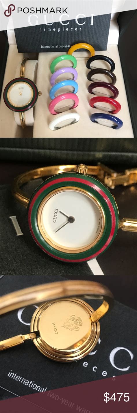 vintage gucci watch bezel|authentic Gucci bezel watch.